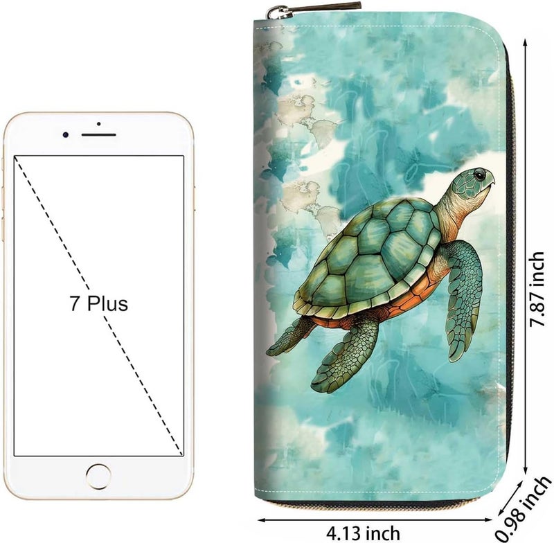 FQTBCEARI Hummingbird Flower Print Women Large Capacity Wallet PU Leather Zipper Clutch Purse for Smart Phone/Card/Coin/Cash - Image 2